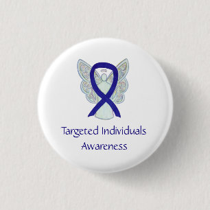 Målinriktade individer Angel Awareness Ribbon Stif Knapp