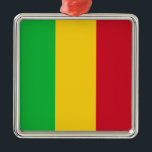 Malisk Flagga (Mali, Afrika) Julgransprydnad Metall<br><div class="desc">Denna utformning är utmärkande för Malis flagga (officiellt känd som Republiken Mali), som är ett inlandsområde land i Väster. Mali gräns Algeriet i nordnordost, Niger i öster, Burkina Faso i södra öster, Elfenbenskusten Kusten i söder, Guinea i södra väster och Senegal i väster och Mauretanien i norra väster. Norrifrån land...</div>