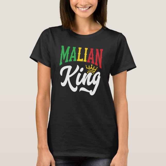 Malisk kung Mali Malisk Malis flagga T Shirt (Framsida)