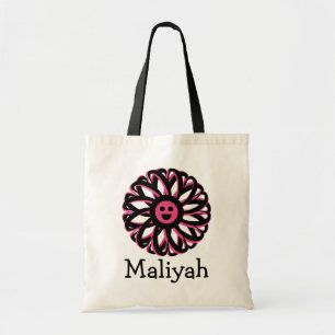 Maliyah Rosa Flower Personlig Tote Bag Tygkasse