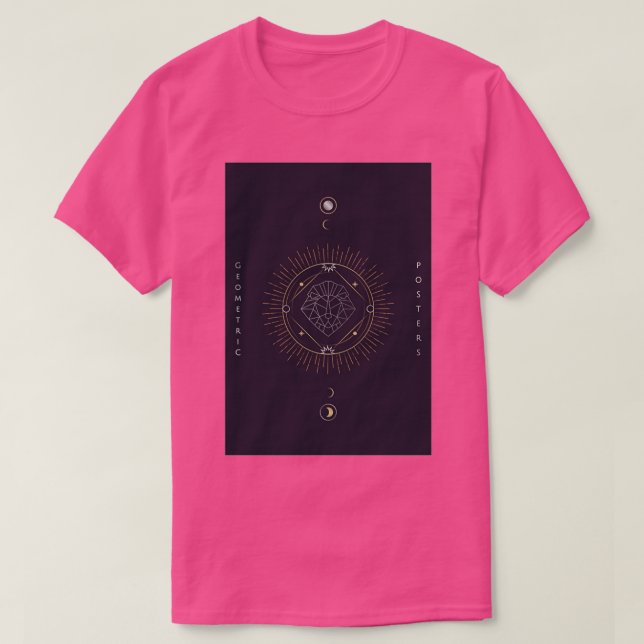 Målkort för geometriska astrologiska symboler Trim T Shirt (Design framsida)