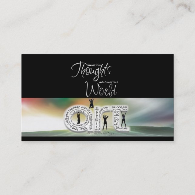 Målkort för tankfull konst visitkort (Framsida)