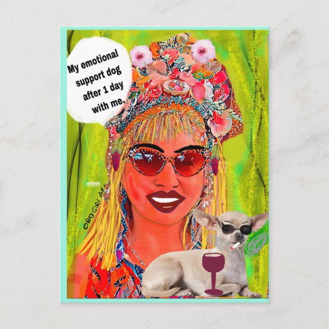 MÅLKORT PER BAD GIRL-ART VYKORT (Framsida)