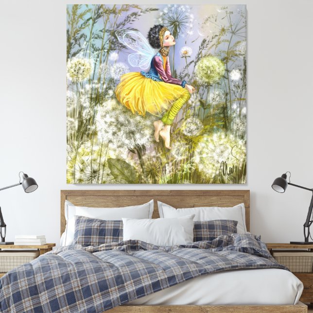 Målkottens fantasinyltryck på canvas (Insitu (sovrum))
