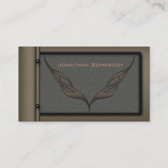 Mall 10 för visitkort för brunt för (Framsida)