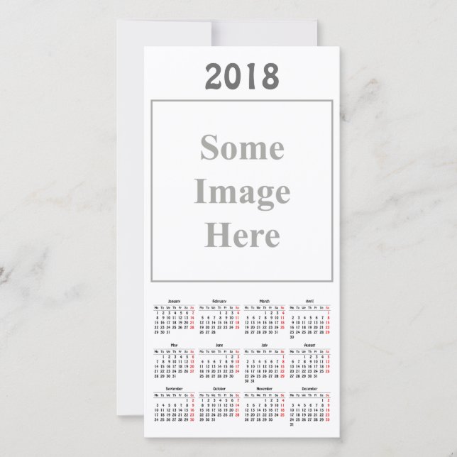 Mall 2018-kalenderfotokort (Framsida)
