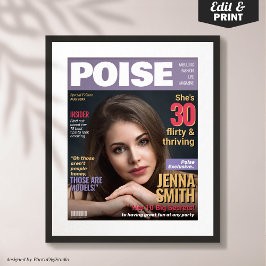Mall 30års födelsedag Gift med poise Magazine Cove Poster