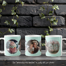 Mall 3 Cirkulär fotokollage Aqua C112 Kaffemugg