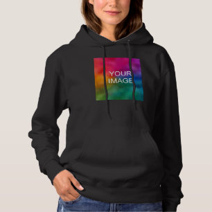 Mall Add Text Ladda Upp Foto Kvinnor Svart Trendig T Shirt