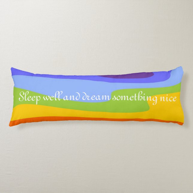 Mall - Anpassningsbar text, bild och bakgrund Kroppskudde (Framsidan)