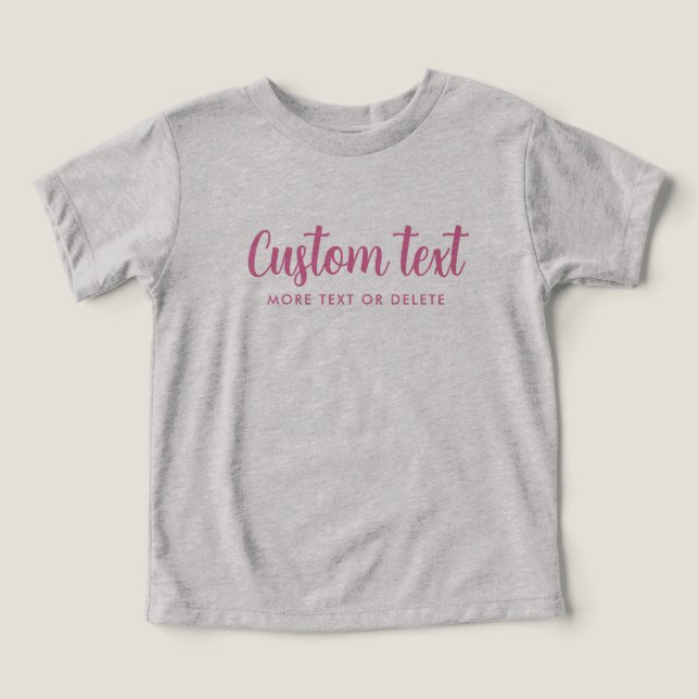 Mall Bella+Canvas Tri-blend Baby Grå & Rosa T Shirt (Design Framsida)
