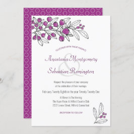 Mall Bröllop för minimalistisk Lila Berry Löv