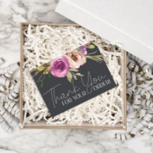 mall Business Coupon Dusty Rosa Blommigt Tack