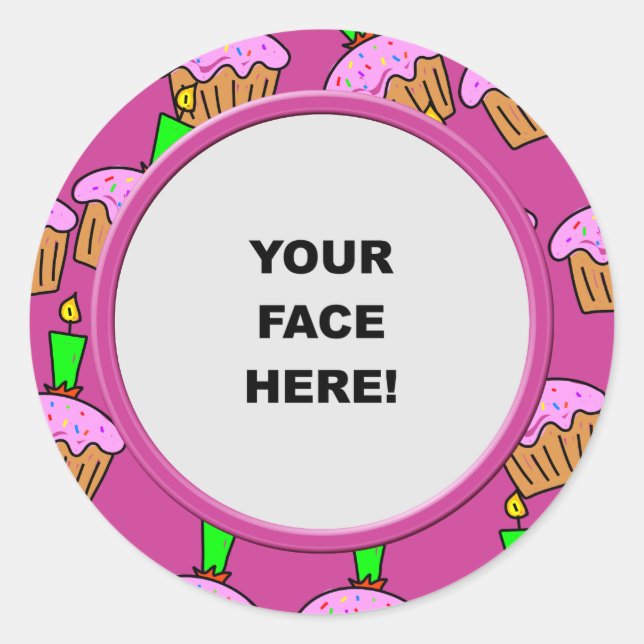 Mall, Cake Gräns Runt Klistermärke (Framsida)