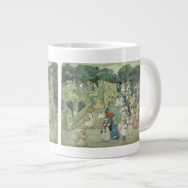 Mall, Centralparken av Maurice Prendergast Jumbo Mugg (Framsida höger)