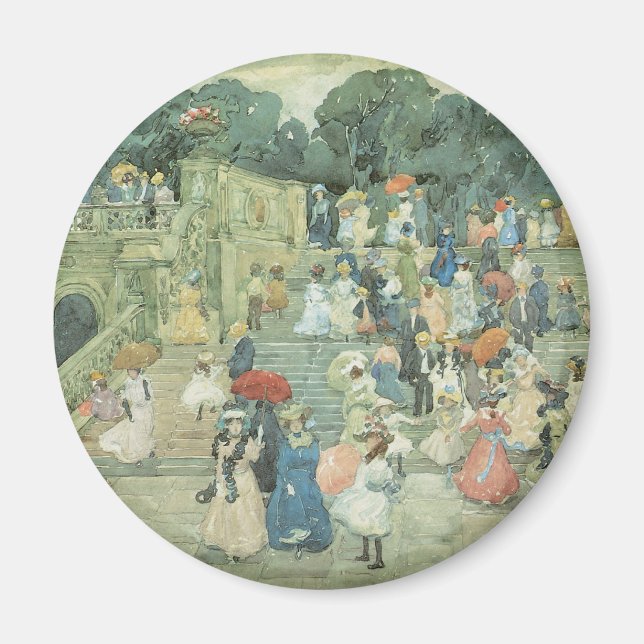 Mall, Centralparken av Maurice Prendergast Magnet (Framsidan)