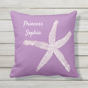 Mall Cute för stjärnfiskskustabb Lavender Namn Kudde