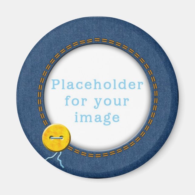 Mall "Denim & Button" Magnet (Framsidan)