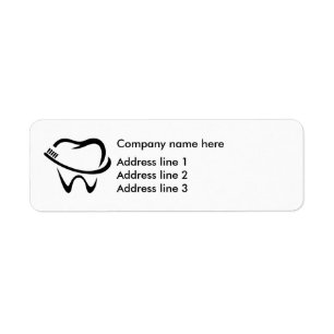 Mall-etiketter för Dentist Office Adress Returadress Etikett