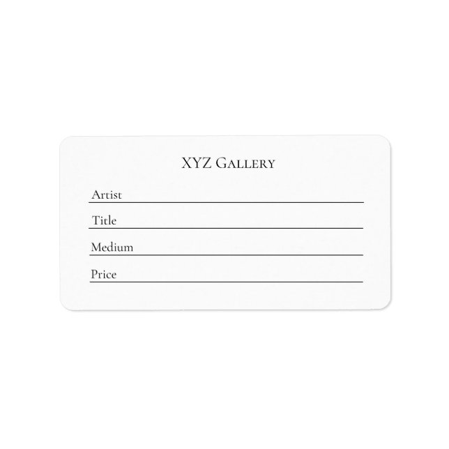 Mall-etikettstämpel för småbildsvisning adressetikett (Framsidan)