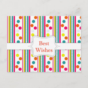 Mall, färglöst Polka dots Vykort