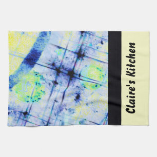 Mall för abstrakt Blues Kitchen Towel Kökshandduk