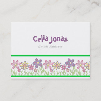 Mall för administratörsprofilkort för flickor visitkort