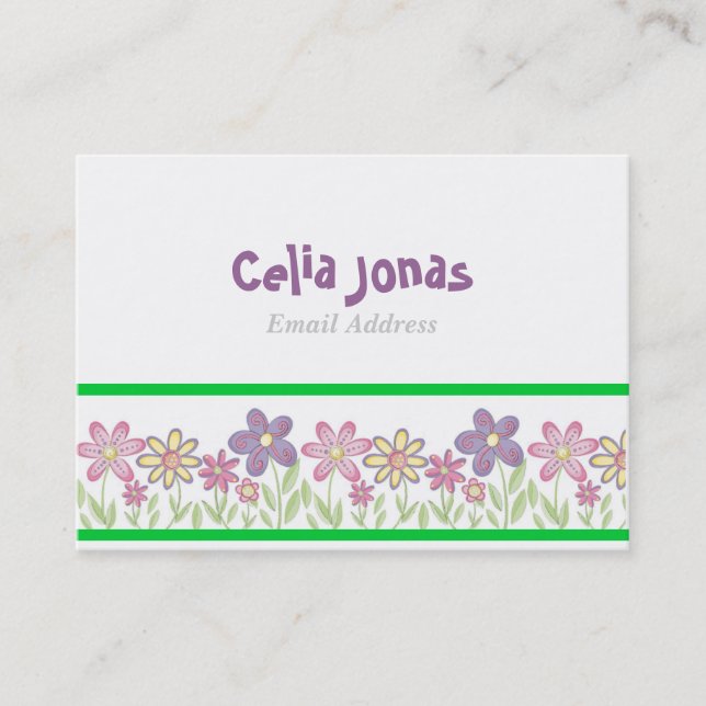 Mall för administratörsprofilkort för flickor visitkort (Framsida)