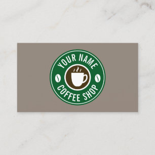 Mall för affärskort för kaffebolag visitkort