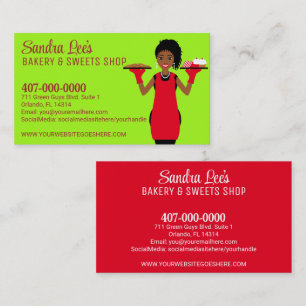 Mall för afrikansk cupkaka baker/bakery visitkort
