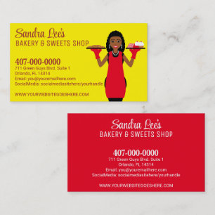 Mall för afrikansk cupkaka baker/bakery visitkort