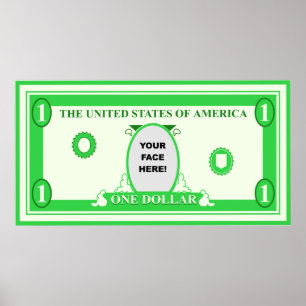 Mall för amerikanska dollar poster