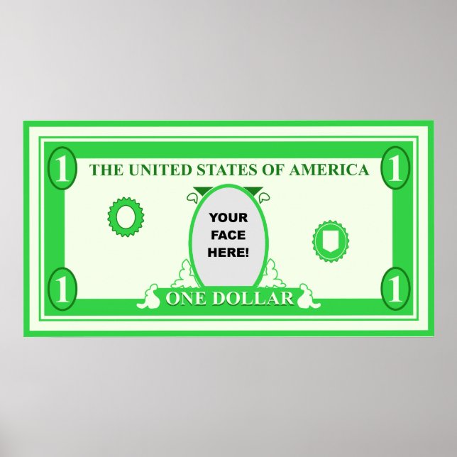Mall för amerikanska dollar poster (Framsidan)
