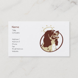 Mall för Angel Hund Profile Card Visitkort