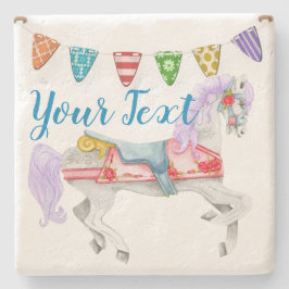 Mall för Anpassningsbar av karousel Horse Stenunderlägg