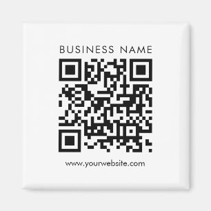 Mall för Anpassningsbar av text i företags QR-Logo Magnet