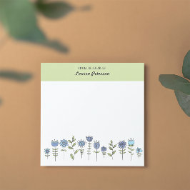 Mall för Anteckningsblocket Doodle Flowers Anteckningsblock