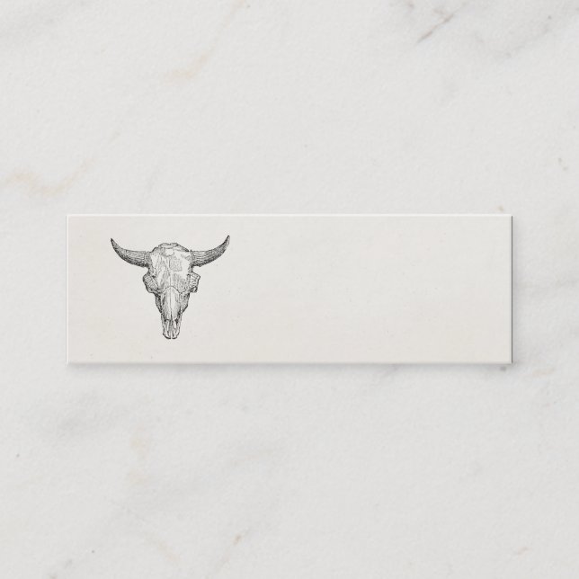 Mall för antikvitet för skalle för mini visitkort (Framsida)