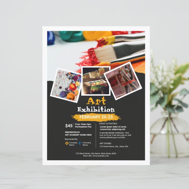 Mall för Art Event Flyer (Stående Fram)