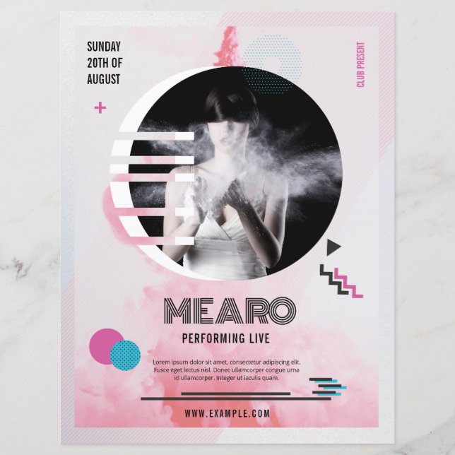 Mall för Artist Event Flyer (Framsida)