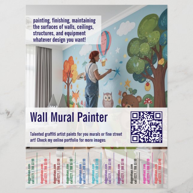Mall för avrivbar målning  reklamblad (Framsidan)