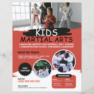 Mall för babds martialkonst Flyer