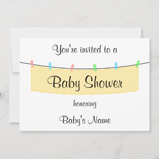 Mall för Baby Shower Inbjudan (Framsida)