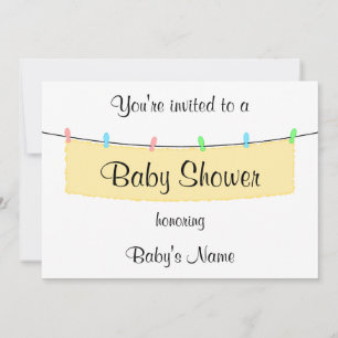 Mall för Baby Shower Inbjudan