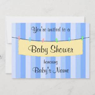 Mall för Baby Shower Inbjudan