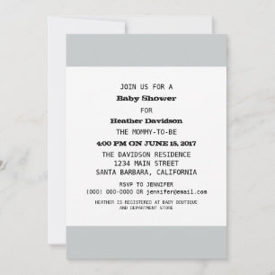 Mall för Baby Shower Party