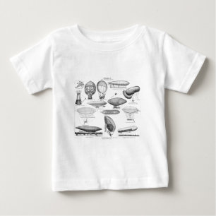 Mall för ballonger för vintageluftballong Retro T Shirt