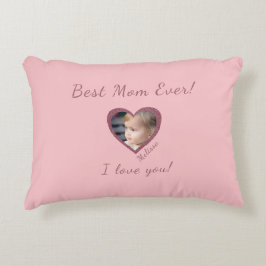 Mall för barnfoto med bästa Mamma någonsin för Anp Prydnadskudde