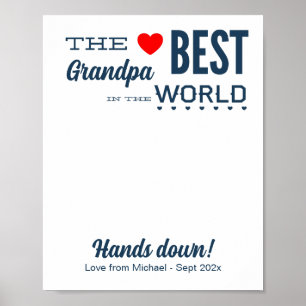 Mall för Bästa Anpassningsbar Handprint Art-format Poster