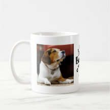 Mall för bästa beagle Pappa 2-fotomall, Mugg